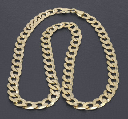 9ct Yellow Gold Curb Chain 26" 10.5mm - Image 3