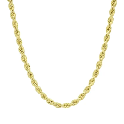 9ct Yellow Gold Rope Chain 18" 4mm