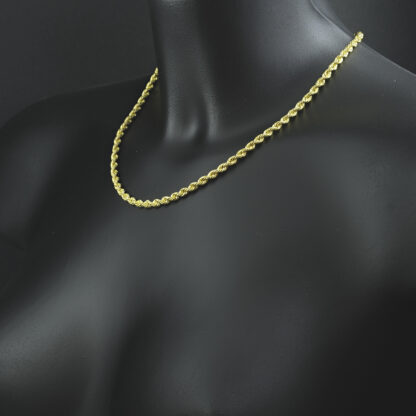 9ct Yellow Gold Rope Chain 18" 4mm - Image 2