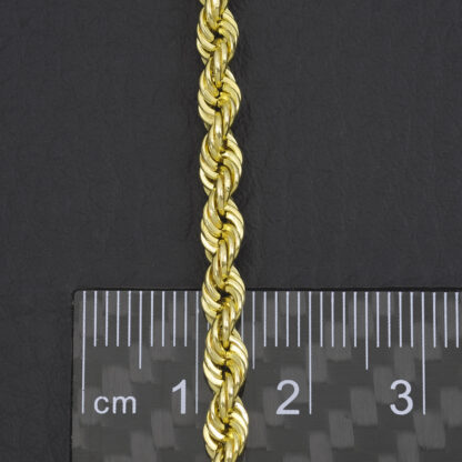 9ct Yellow Gold Rope Chain 18" 4mm - Image 4