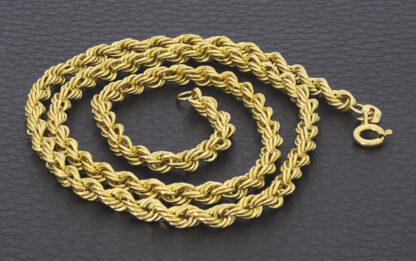 9ct Yellow Gold Rope Chain 18" 4mm - Image 3