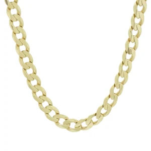 9ct Yellow Gold Curb Chain 24&#8243; 8mm