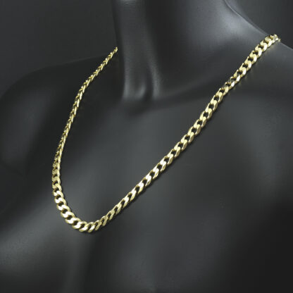 9ct Yellow Gold Curb Chain 24" 8mm - Image 2