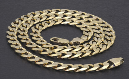 9ct Yellow Gold Curb Chain 24" 8mm - Image 3