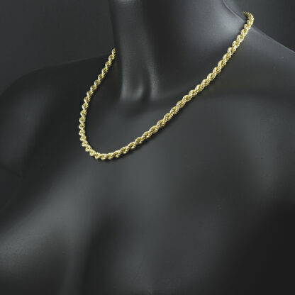 9ct Yellow Gold Rope Chain 18" 5mm - Image 5