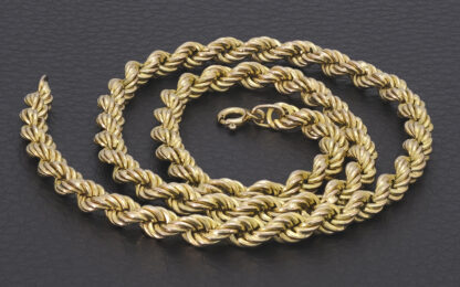 9ct Yellow Gold Rope Chain 18" 5mm - Image 2