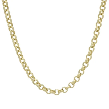 9ct Yellow Gold Belcher Chain 24" 4.5mm