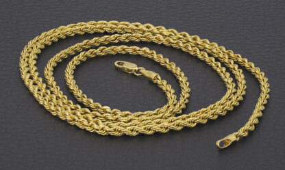 9ct Yellow Gold Rope Chain 30" 3mm - Image 3