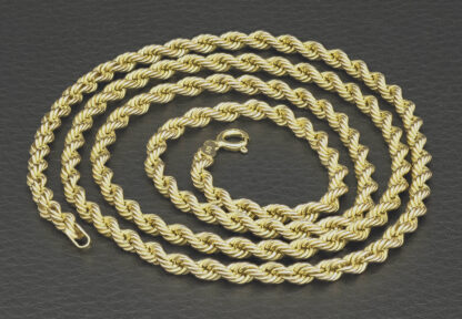 9ct Yellow Gold Rope Chain 28" 3.5mm - Image 2