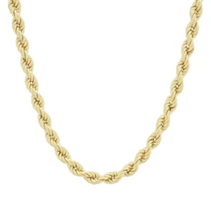 9ct Yellow Gold Rope Chain 18.5&#8243; 5mm