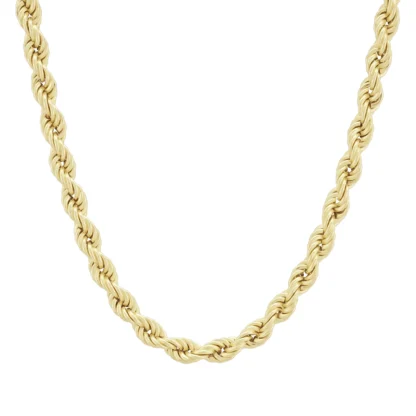 9ct Yellow Gold Rope Chain 18.5" 5mm