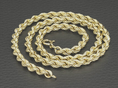 9ct Yellow Gold Rope Chain 18.5" 5mm - Image 3