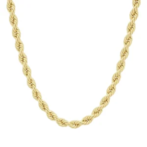 9ct Yellow Gold Rope Chain 20.5&#8243; 4.5mm