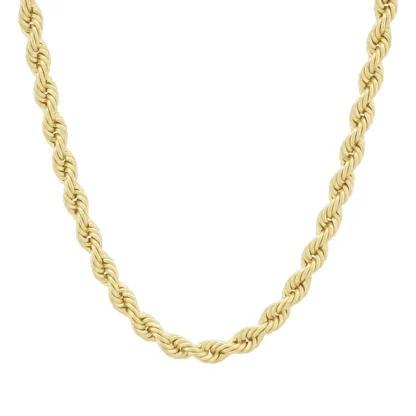 9ct Yellow Gold Rope Chain 20.5" 4.5mm