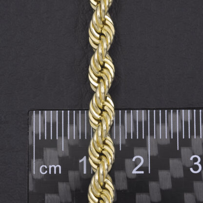 9ct Yellow Gold Rope Chain 20.5" 4.5mm - Image 2