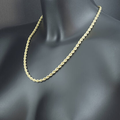 9ct Yellow Gold Rope Chain 20.5" 4.5mm - Image 4