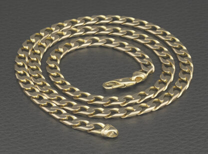 9ct Yellow Gold Curb Chain 20.5" 5.5mm - Image 3