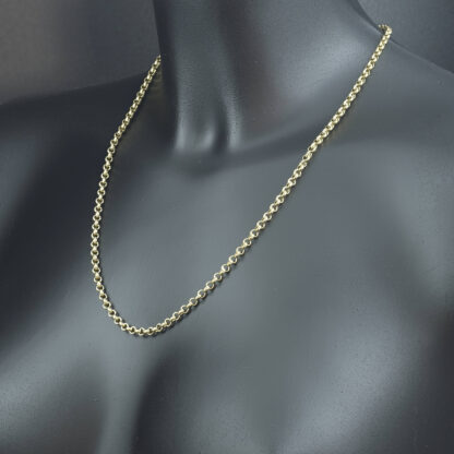 9ct Yellow Gold Belcher Chain 21.5" 3.5mm - Image 4