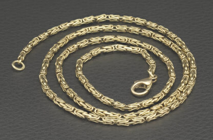 9ct Yellow Gold Byzantine Chain 24.5" 2.5mm - Image 3