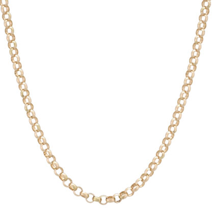 9ct Rose Gold Belcher Chain 24" 3.5mm