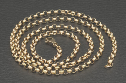 9ct Rose Gold Belcher Chain 24" 3.5mm - Image 2