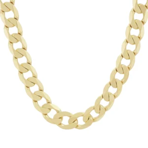 9ct Yellow Gold Curb Chain 22&#8243; 9.5mm