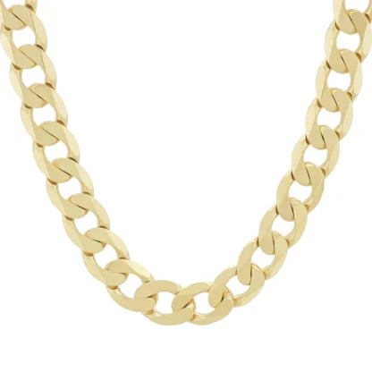 9ct Yellow Gold Curb Chain 22" 9.5mm