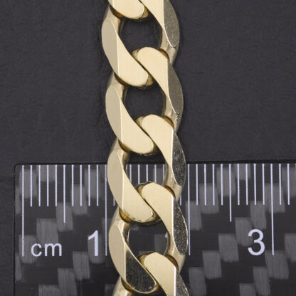 9ct Yellow Gold Curb Chain 22" 9.5mm - Image 2