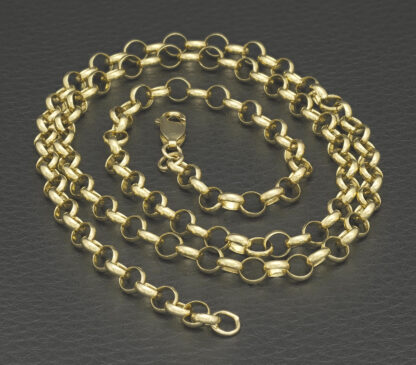 9ct Yellow Gold Belcher Chain 24.5" 5.5mm - Image 3