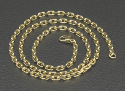 9ct Yellow Gold Fancy Link Chain 20" 3.5mm - Image 3