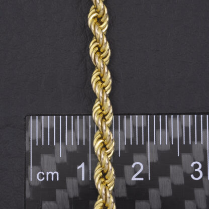 9ct Yellow Gold Rope Chain 18" 3.5mm - Image 2