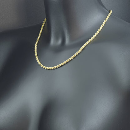 9ct Yellow Gold Rope Chain 18" 3.5mm - Image 4