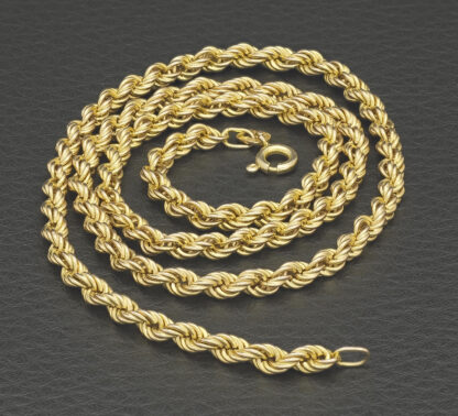 9ct Yellow Gold Rope Chain 18" 3.5mm - Image 3