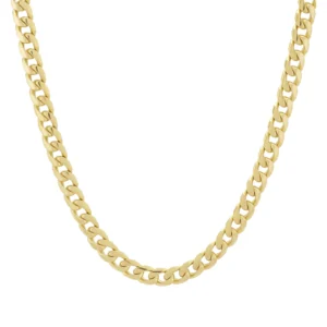 9ct Yellow Gold Cuban Link Chain 19″ 5mm