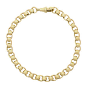 9ct Yellow Gold Roller Ball Bracelet 8″ 6mm