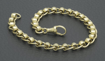 9ct Yellow Gold Roller Ball Bracelet 8″ 6mm - Image 2