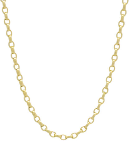 18ct Yellow Gold Belcher Chain 18.5" 3.5mm