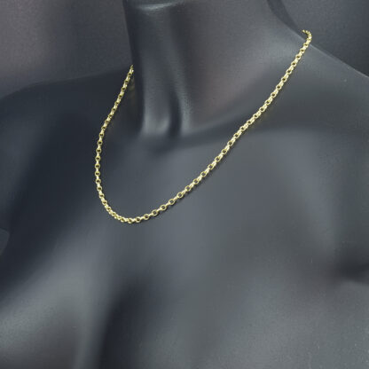 18ct Yellow Gold Belcher Chain 18.5" 3.5mm - Image 4