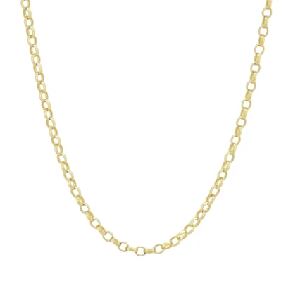 9ct Yellow Gold Belcher Chain 24.5" 2.5mm