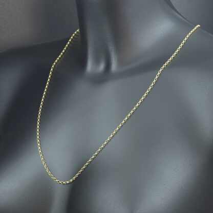 9ct Yellow Gold Belcher Chain 24.5" 2.5mm - Image 3