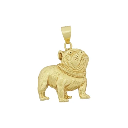 9ct Yellow Gold Bulldog Pendant