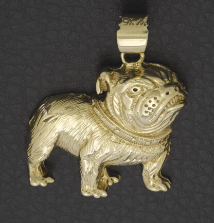 9ct Yellow Gold Bulldog Pendant - Image 2