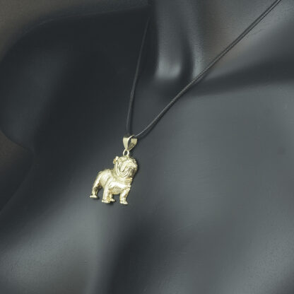 9ct Yellow Gold Bulldog Pendant - Image 3