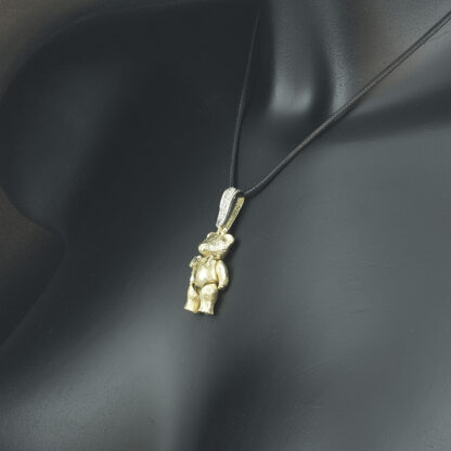 9ct Yellow Gold Gemstone Teddy Bear Pendant - Image 2