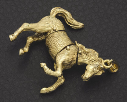 9ct Yellow Gold Horse Pendant - Image 3