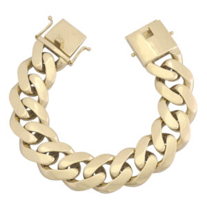 9ct Yellow Gold Cuban Bracelet 8.0″ 19.5mm