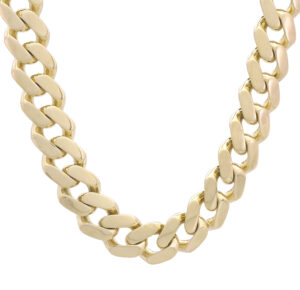 14ct Yellow Gold Cuban Link Chain 22″ 14.5mm