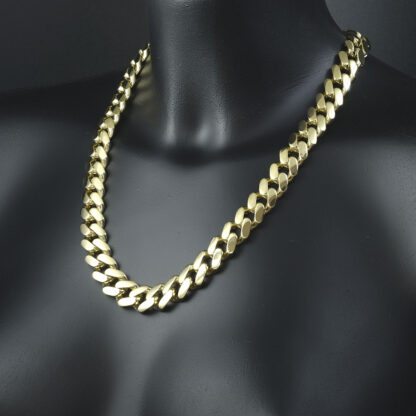 14ct Yellow Gold Cuban Link Chain 22″ 14.5mm - Image 3