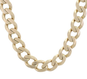 9ct Rose Gold Curb Chain 25.5&#8243; 13mm