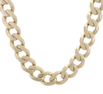 9ct Rose Gold Curb Chain 25.5" 13mm